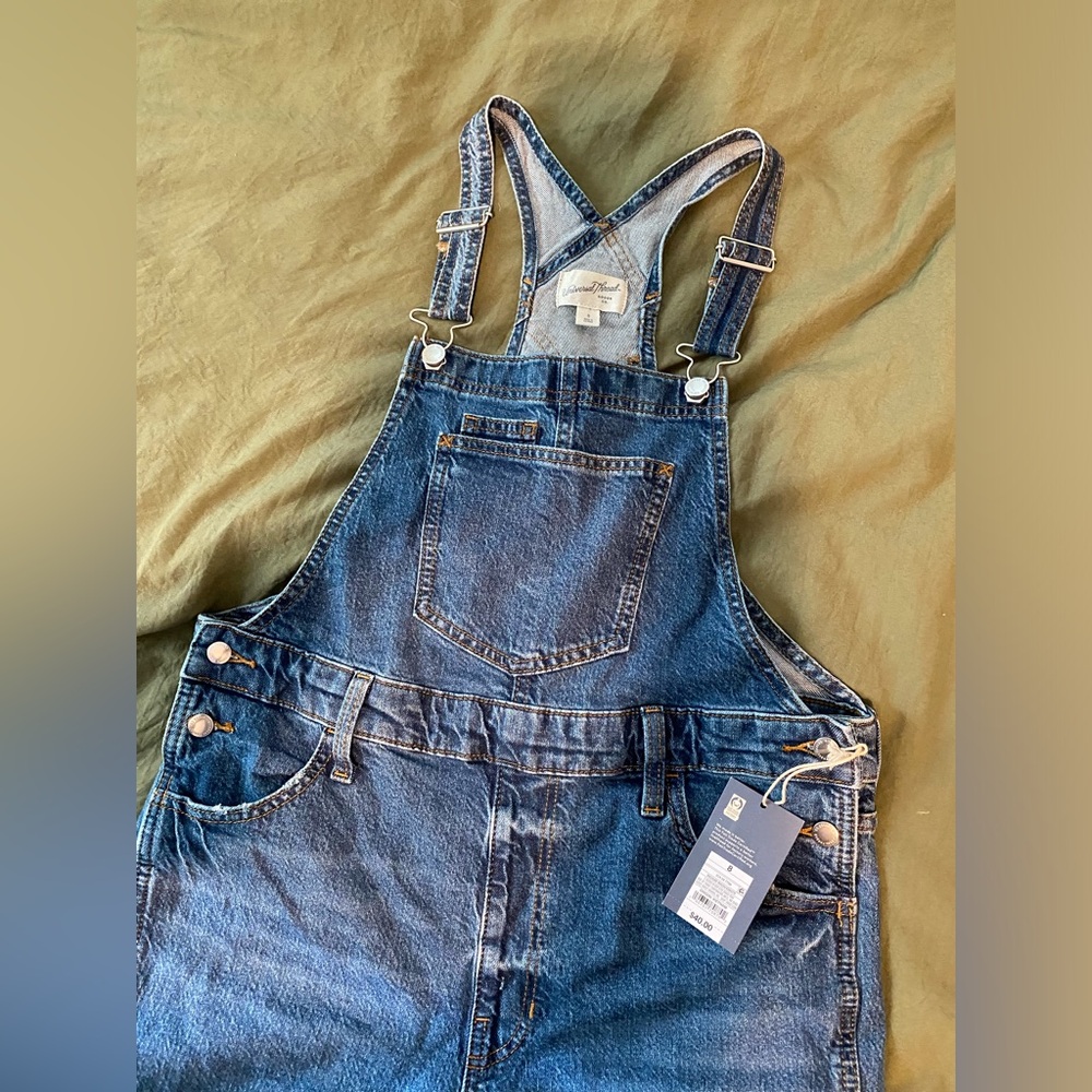 NWT. Universal Thread Denim Overalls. Size 8.